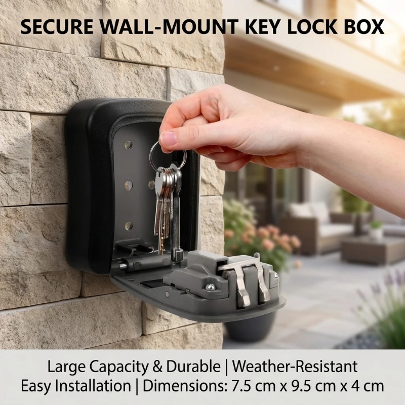 Wandmontage sleutelkluis met 4 - Lockbox Key Secure recensie en prijs